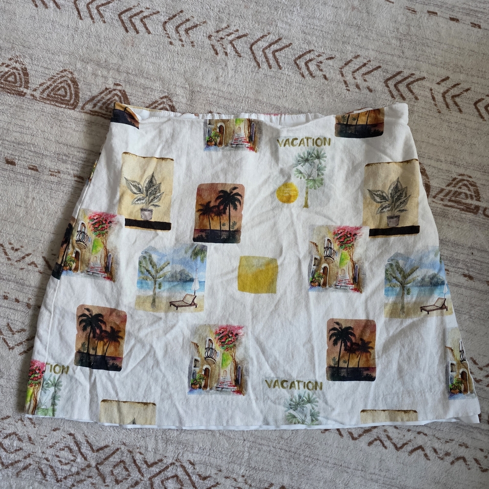 C&C California Vacation Print Mini Skirt